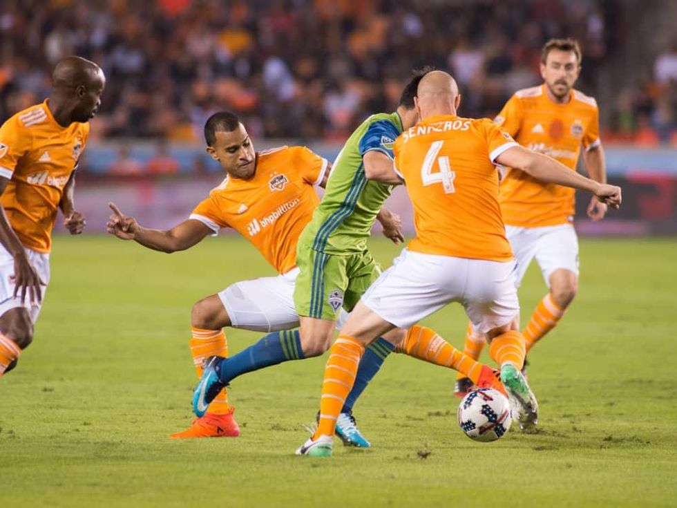 Houston Dynamo in MLS Western Conference game against Seattle