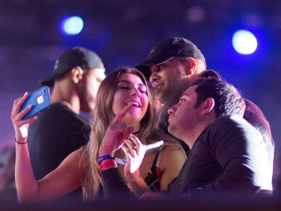 Houston, EA Sports Bowl at Club Nomadic, Jan 2016, posing for selfies