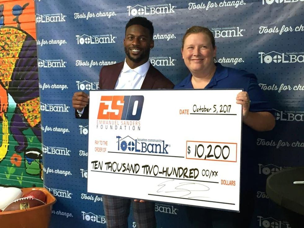 Houston, Emmanuel Sanders, Harvey relief, October 2017