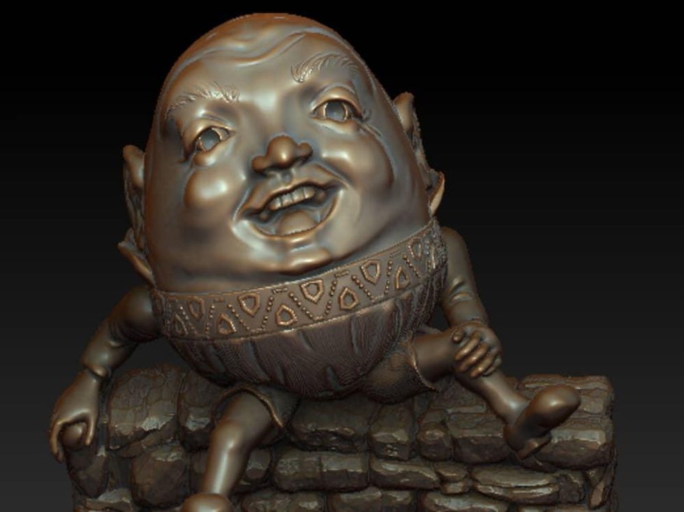 Houston, Evelyn's Park Move One Place On sculpture, July 2015, Humpty