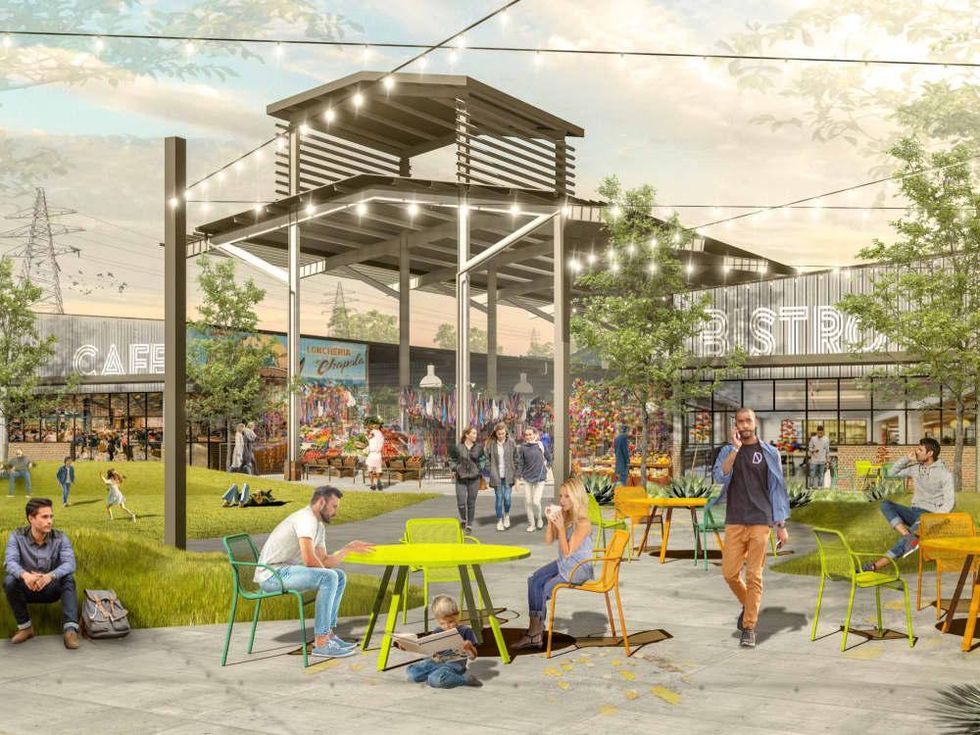 Houston Farmers Market courtyard rendering
