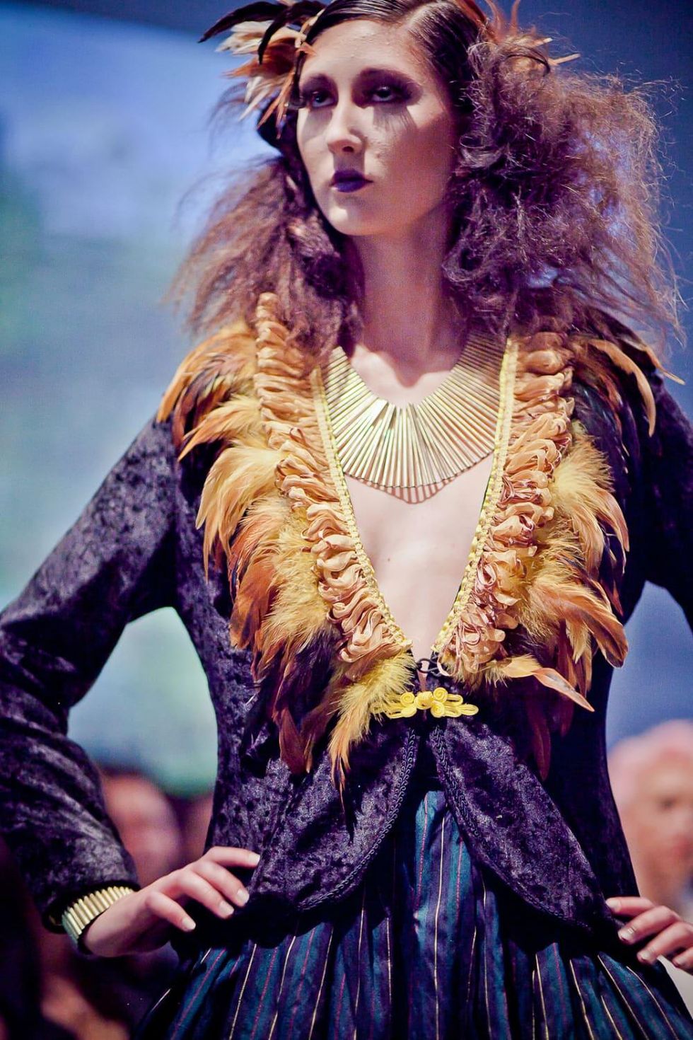 Houston, Fashion Fusion, June 2015, feather dress by Jean Weber