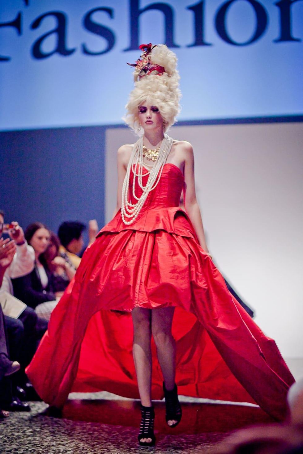 Houston, Fashion Fusion, June 2015, red gown by Teresa Rangel second place