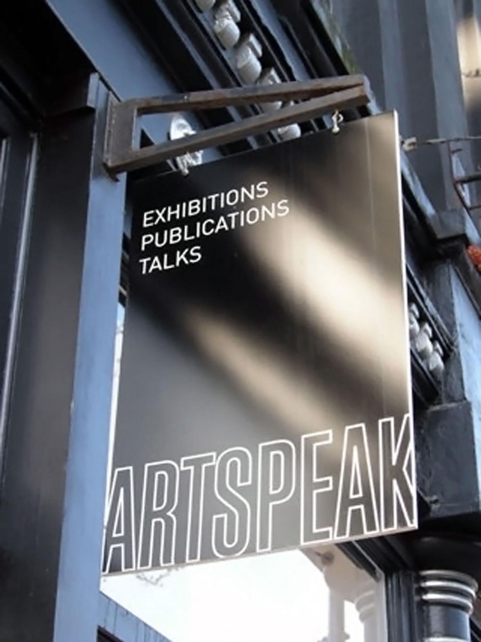Houston Fine Art Fair September 2014 ArtSpeak studio sign