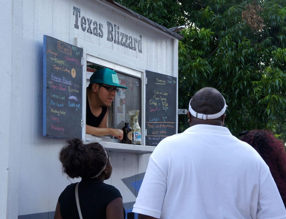 Houston Food Park grand opening Texas Blizzard truck