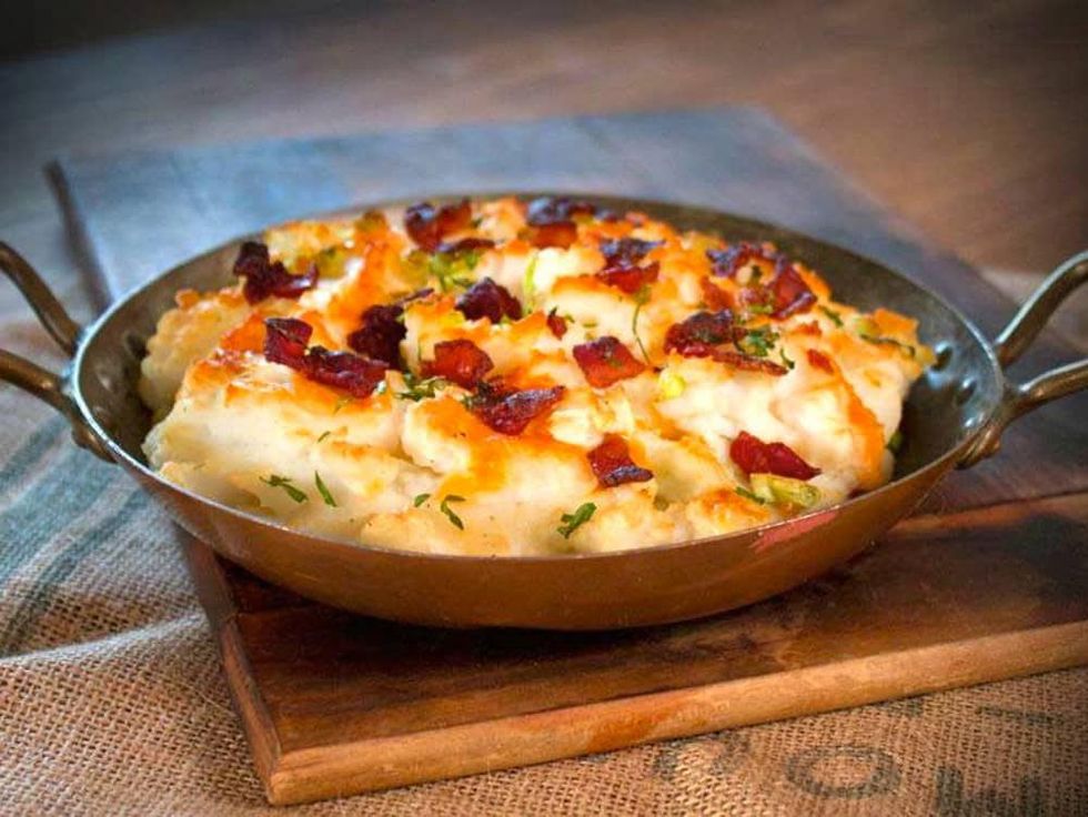 Houston, George Foreman Butcher Shop, July 2015, mashed potatoes