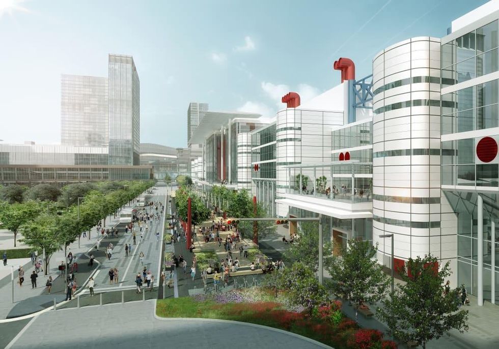 Houston, George R Brown revamp, September 2015, Avenue de Americas