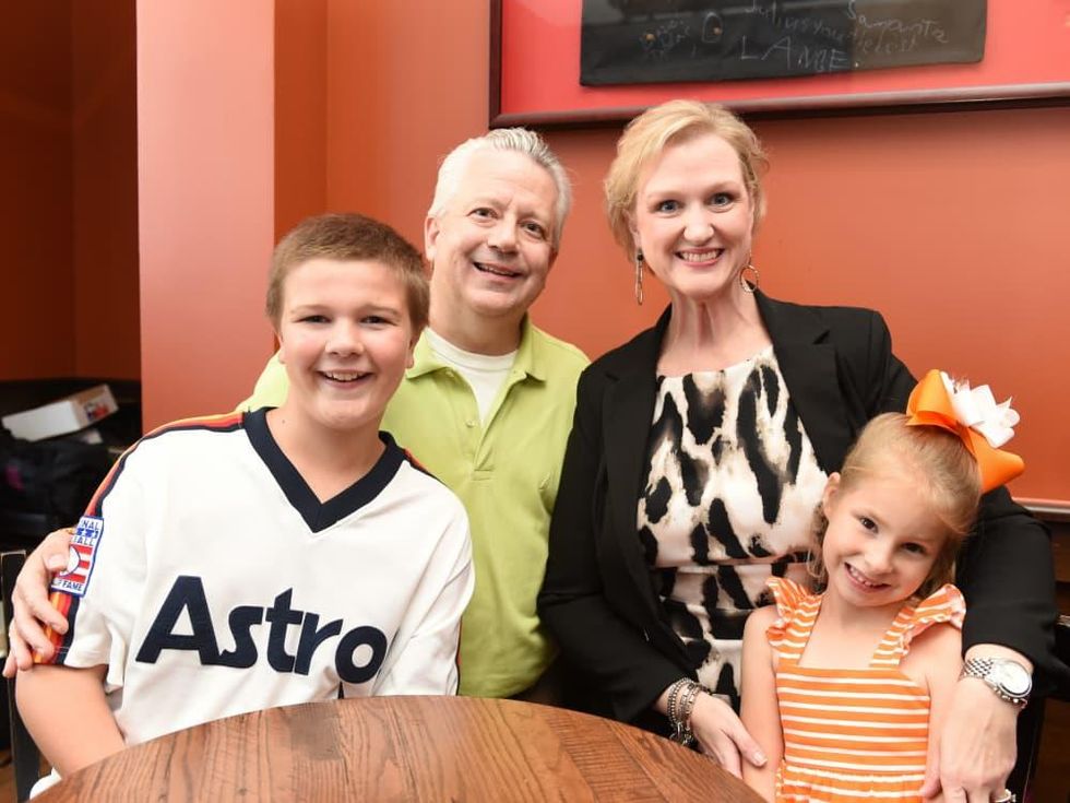 Houston, George Springer Bowling Benefit Kick Off, June 2015, Doug and Kathy Wright, Parker Wright, Reagan Wright,
