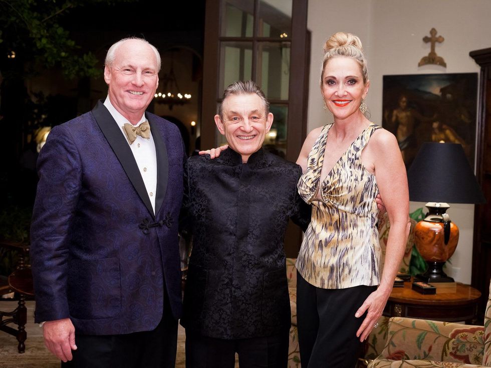 Houston Grand Opera after-party, January 2013, John Scotty Arnoldy, Maestro Trevor Pinnock, Jana Arnoldy