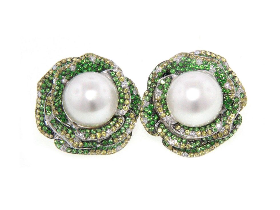 Houston Grand Opera Ball luncheon, March 2013, Nini Jewels, pearl earrings