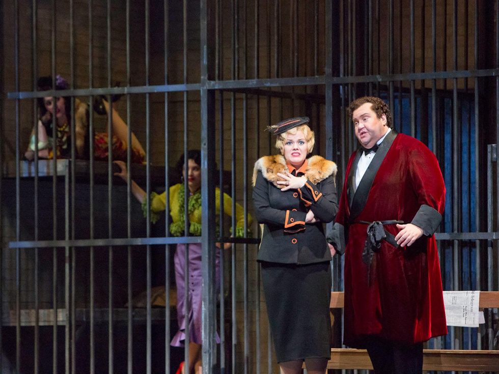 Houston Grand Opera Die Fledermaus October 2013 Wendy Bryn Harmer, Rosalinde; Anthony Dean Griffey, Alfredo