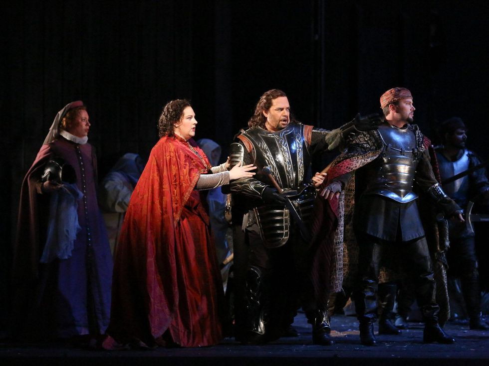 Houston Grand Opera Il trovatore April 2013 Tamara Wilson as Leonora and Marco Berti as Manrico