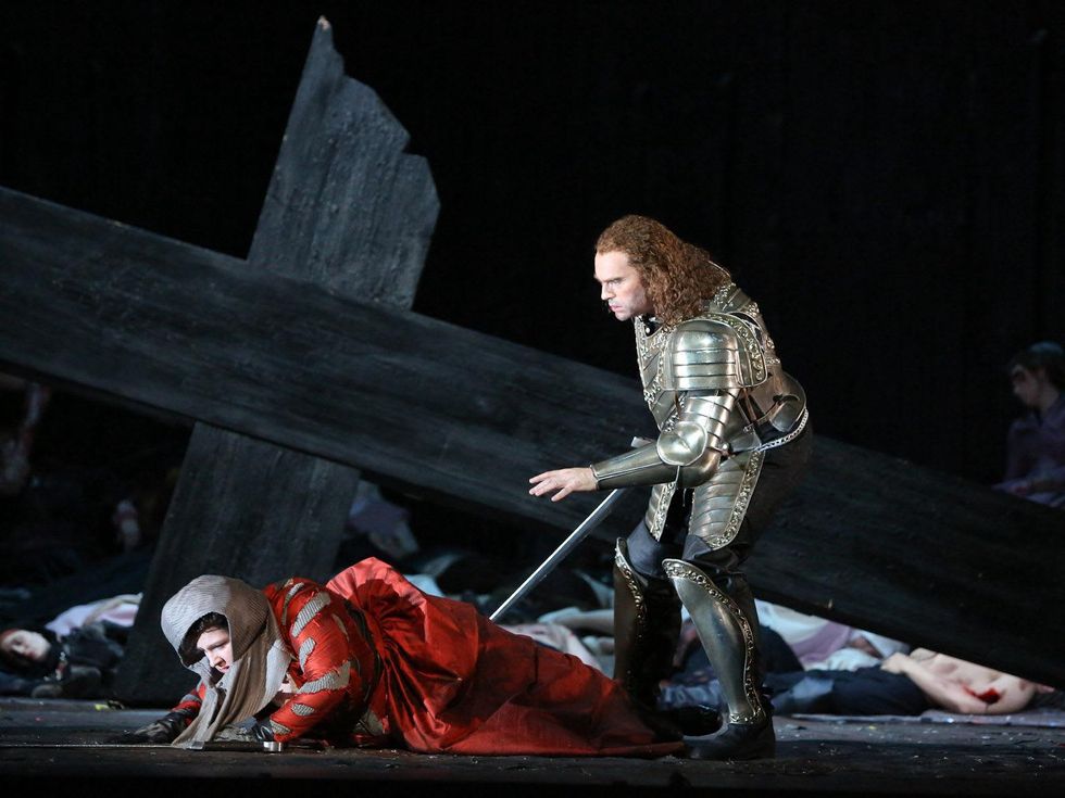 Houston Grand Opera Il trovatore April 2013 Tamara Wilson as Leonora and T\u00f3mas T\u00f3masson as Count di Luna