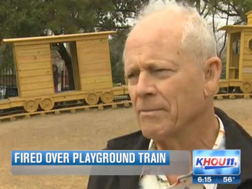 Houston Heights Donovan Park Paul Carr playground train January 2014