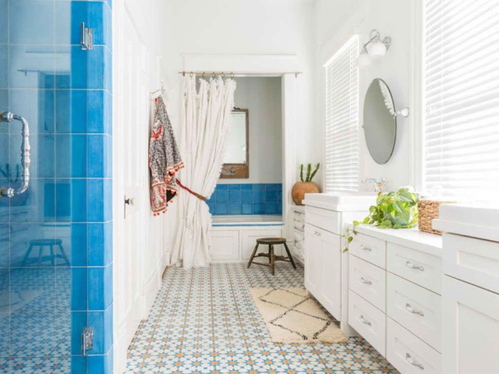 Houston, Houzz Bohemian-Chic Style Home for a New Family, June 2017, bathroom