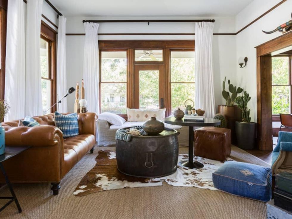 Houston, Houzz Bohemian-Chic Style Home for a New Family , June 2017, living room