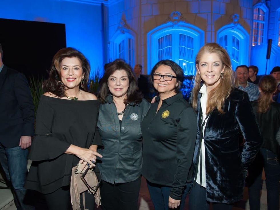 Houston, HPD True Blue Gala, Oct. 2016, Dancie Ware, Laura Ward, interim Houston Police chief Martha I. Montalvo, Paige Fertitta