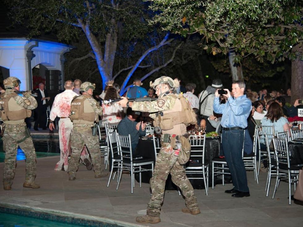 Houston, HPD True Blue Gala, Oct. 2016, SWAT and zombies