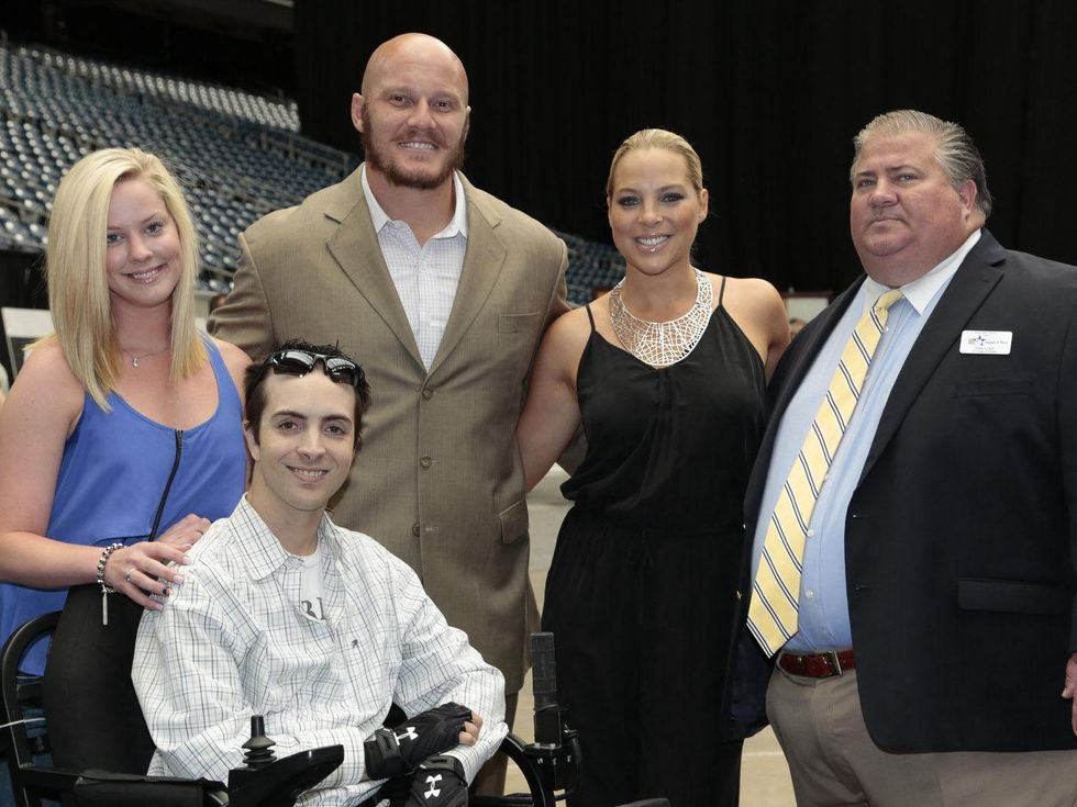 Houston Impact A Hero Gala May 2013 Jennifer Tarver, Dillon Cannon, Chris Myers and Jenny Meyers, Dick Lynch