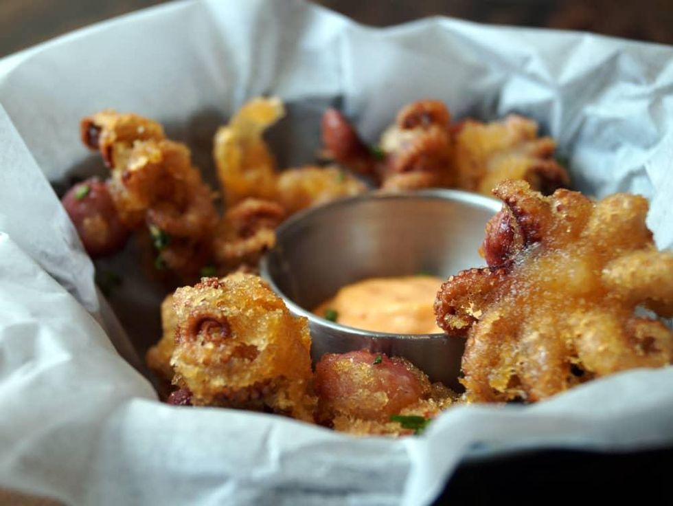 Houston, Izakaya restaurant, November 2015, fried octopus