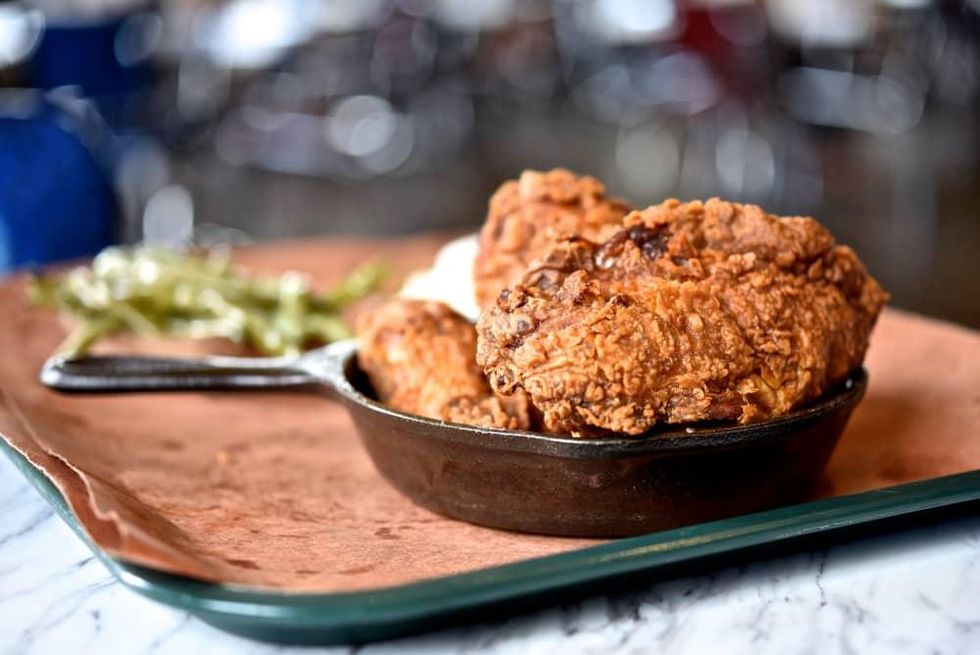 Houston, Killen's BBQ, July 2015, fried chicken