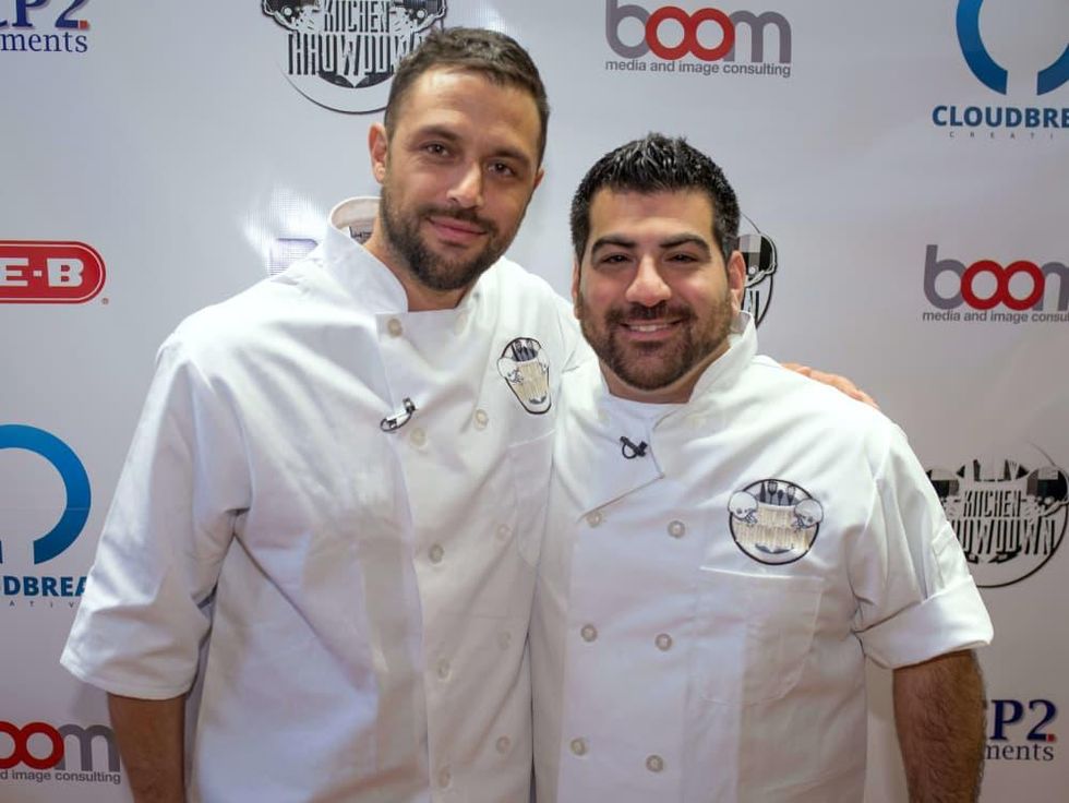Houston, Kitchen Throwdown with Whitney Mercilus, Jan 2017, Chef Sabin Lomac and Chef Kevin Naderi