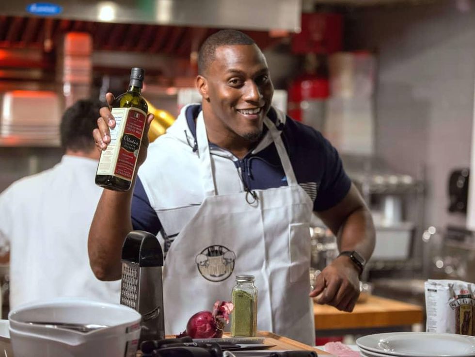 Houston, Kitchen Throwdown with Whitney Mercilus, Jan 2017, Takeo Spikes