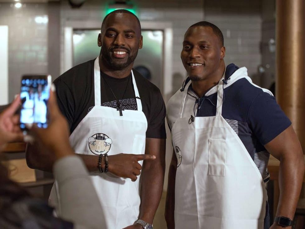 Houston, Kitchen Throwdown with Whitney Mercilus, Jan 2017, Whitney Mercilus, Takeo Spikes