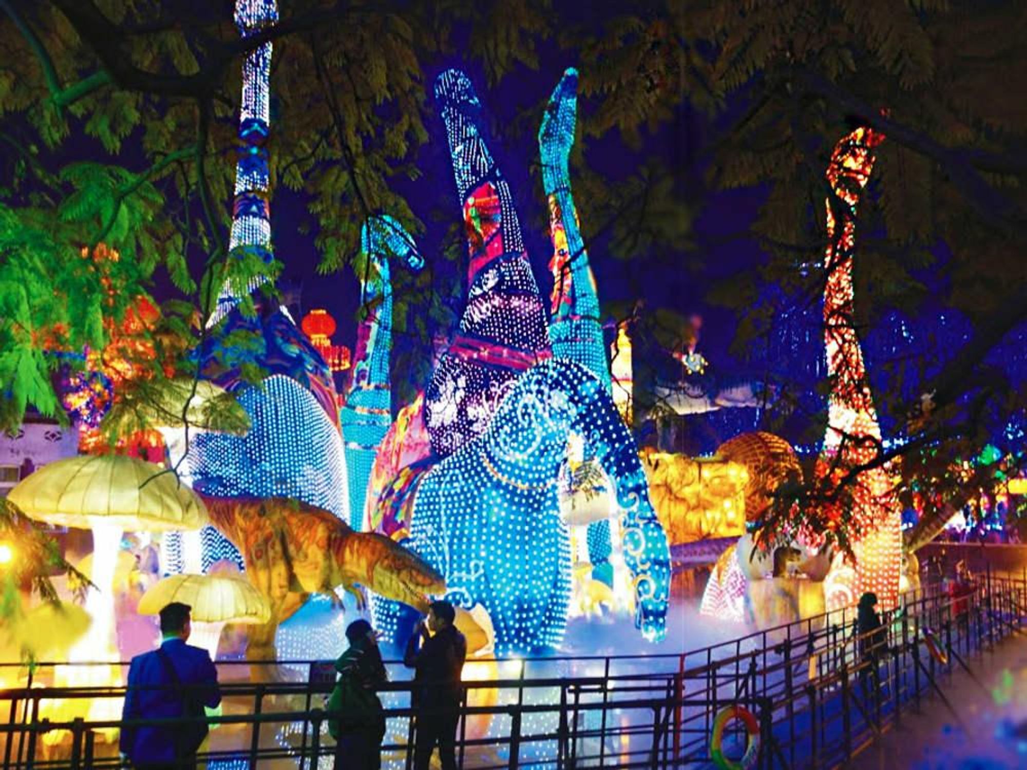 Houston, Magical Winter Lights, November 2015, dinosaur lanterns