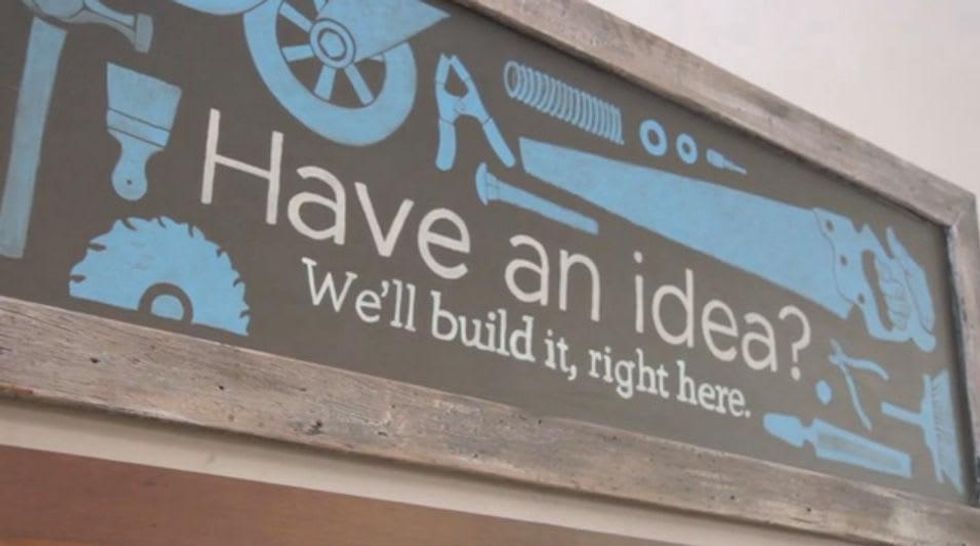 Houston Makerspace sign August 2013