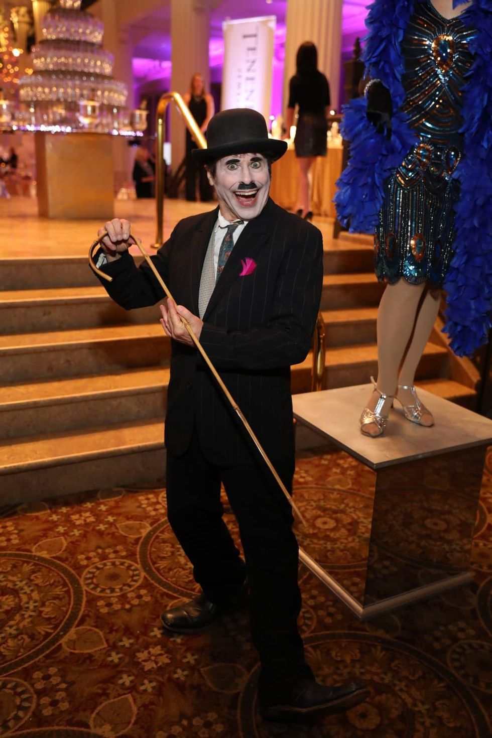 Houston, March of Dimes Signature Chefs, November 2017, Charlie Chaplin impersonator