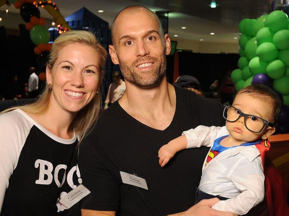 Houston, MD Anderson Children\u2019s Cancer Hospital Halloween Spooktacular, Oct. 2016, Caroline Wissing, Steve Wissing with son Patrick Wissing