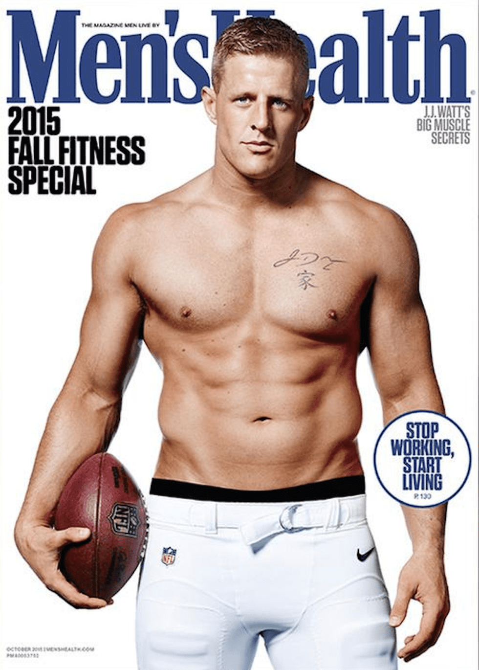 Houston, Men's Health Cover, September 2015, J.J. Watt