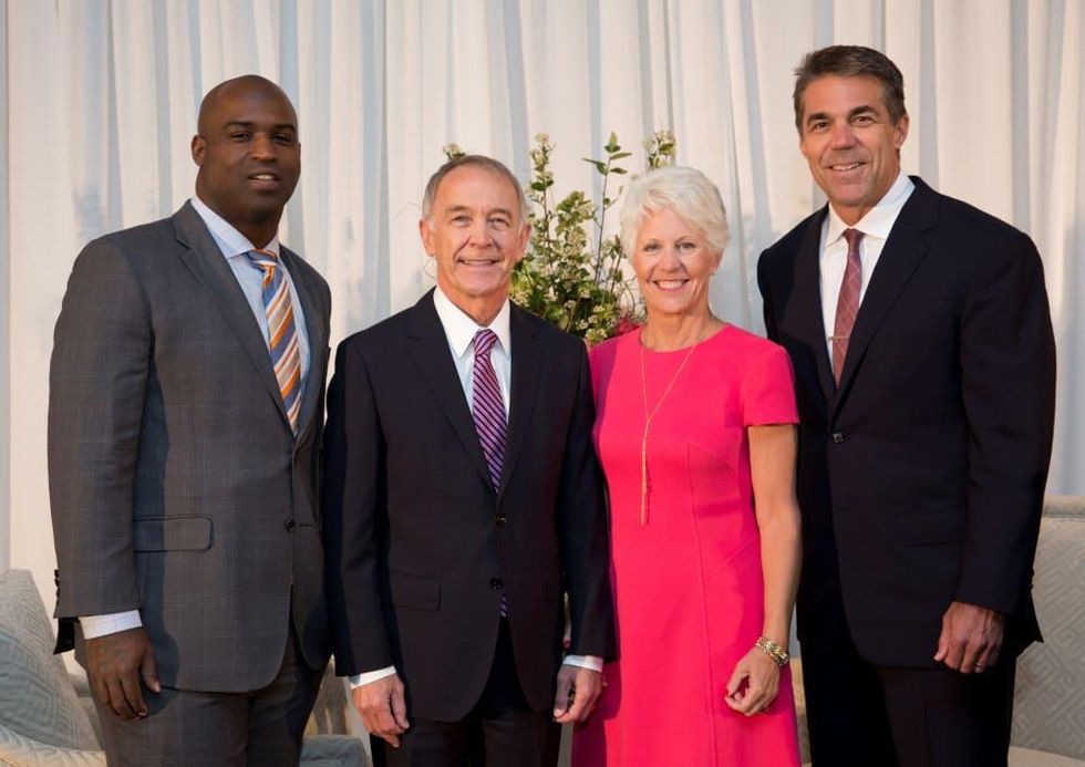 Houston, Menninger Clinic Annual Luncheon, May 2016, Ricky Williams, Dr. C. Edward Coffey, Kathy Coffey, Chris Fowler