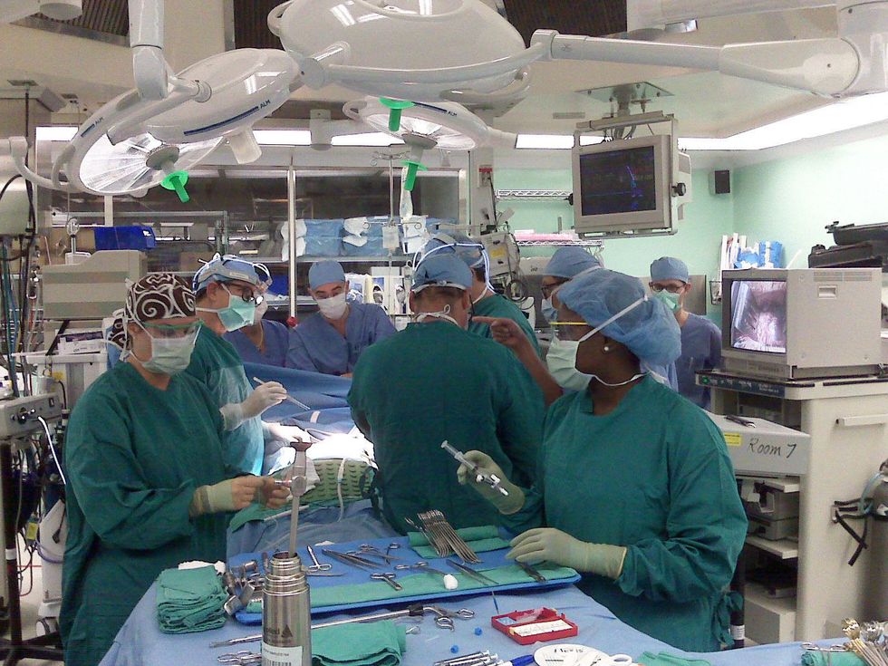 Houston Methodist Hospital with nurses and doctors in surgery