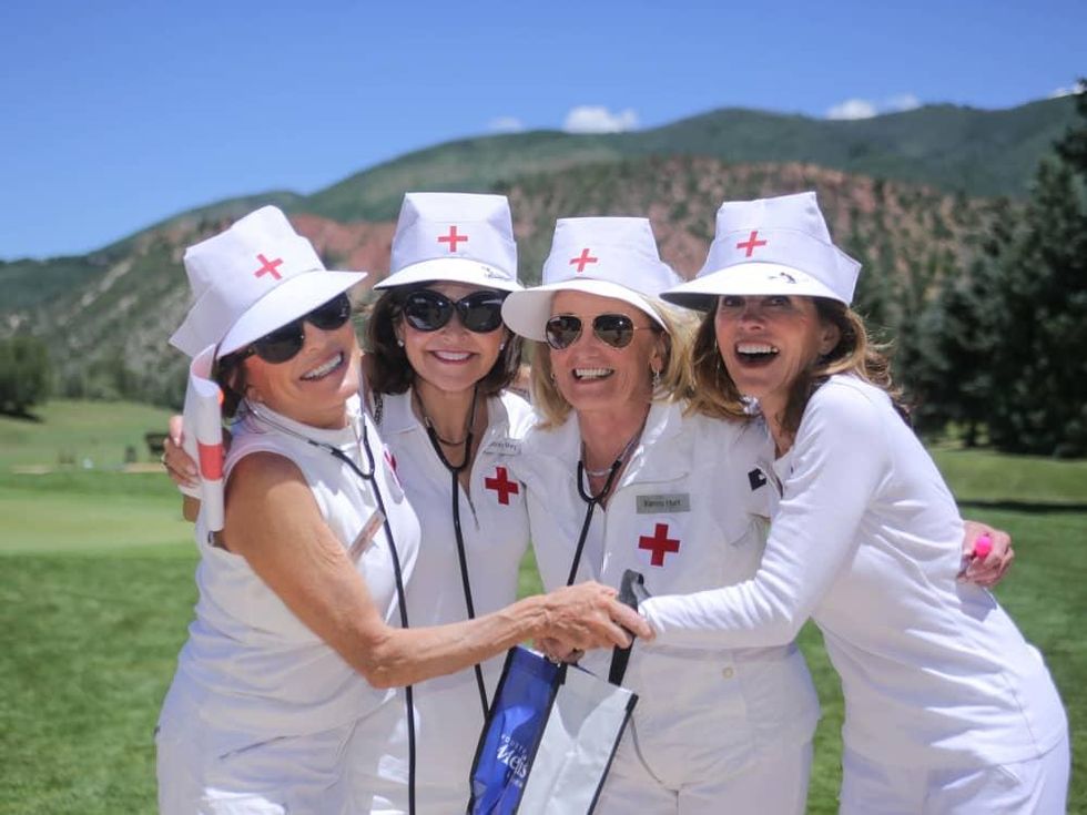 Houston Methodist in Aspen, July 2016, Paula Loud, Marie O'Neil, Denise Monteleone, Dathel Coleman