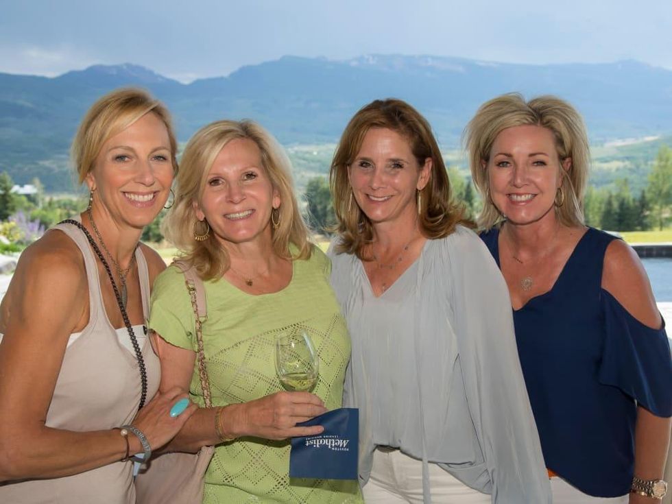 Houston Methodist in Aspen, July 2017, Diana Brock, Charlotte Orr, Anne Csorba and Holly Krhovjak
