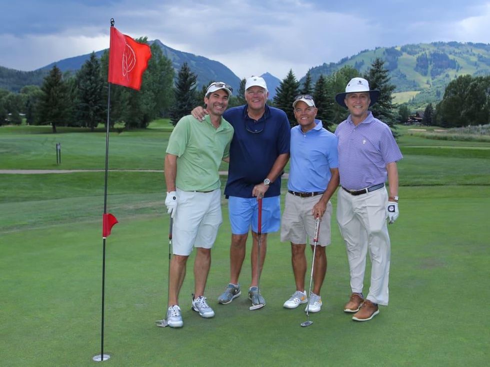 Houston Methodist in Aspen, July 2017, Steven Birdwell, Todd Brock, Brad Brock and Tom Elsenbrook