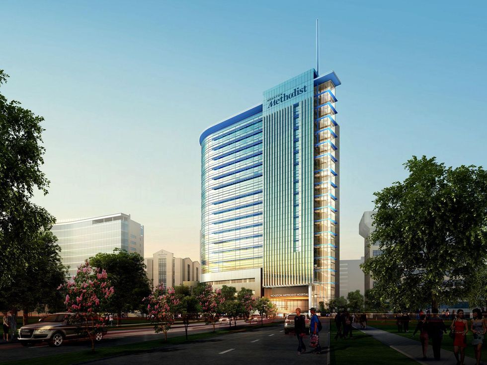 Houston Methodist patient tower at the Texas Medical Center rendering May 2014