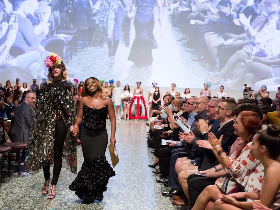 Houston, MFAH Fashion Fusion 2017, May 2017, Ebonie Sophus with model