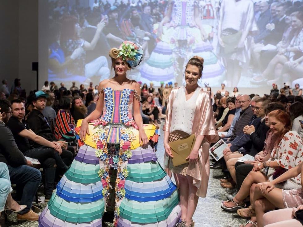 Houston, MFAH Fashion Fusion 2017, May 2017, Kyndall Bollmeyer with model