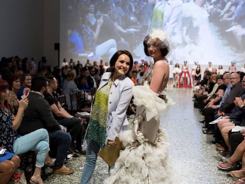 Houston, MFAH Fashion Fusion 2017, May 2017, Luisa Nadarajah with model