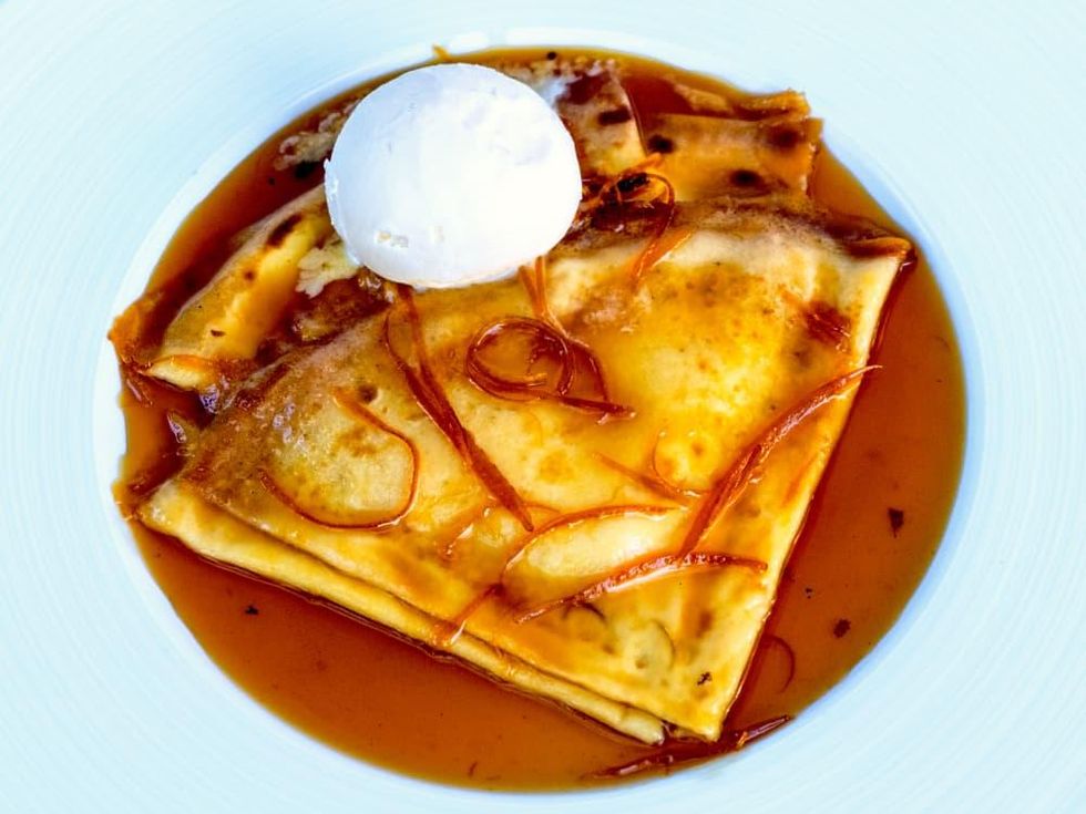 Houston, new brunches, July 2017, Cafe Azur crepe Suzette