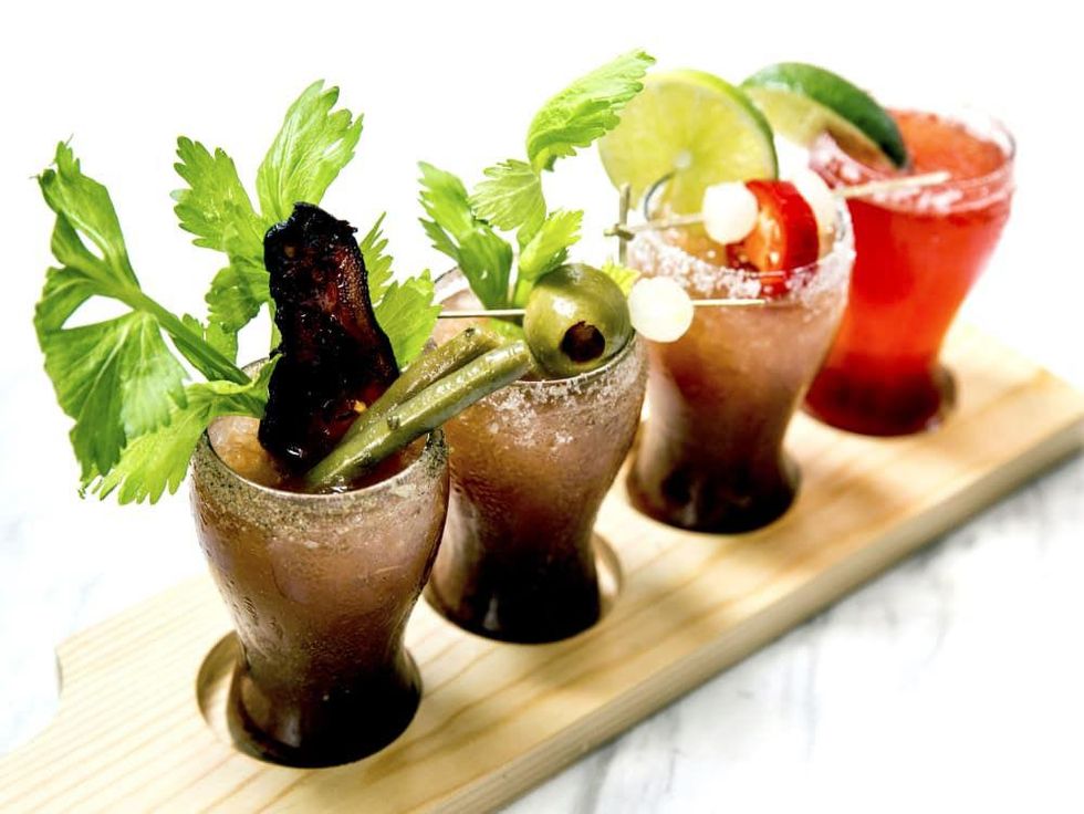 Houston, new brunches, May 2017, State Fare Bloody Mary flight