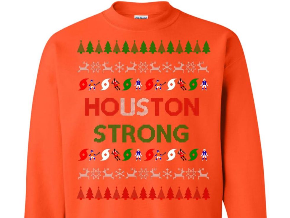 Houston orange ugly sweater