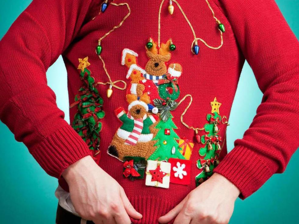 Houston orange ugly sweater