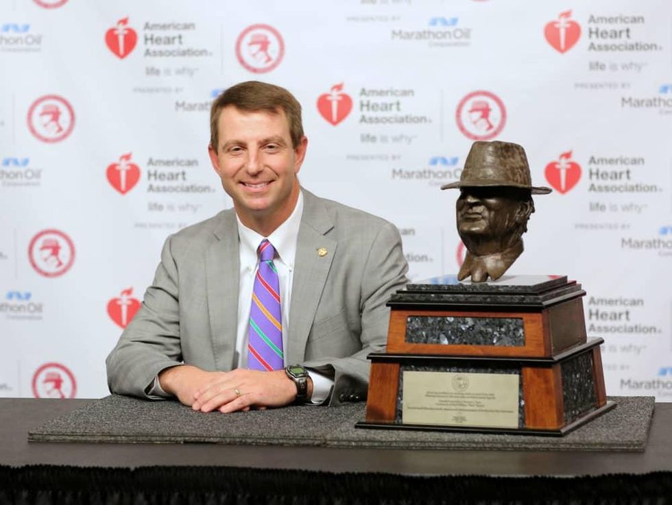 Houston, Paul \u201cBear\u201d Bryant Awards winner_Dabo Swinney_Jan 2017