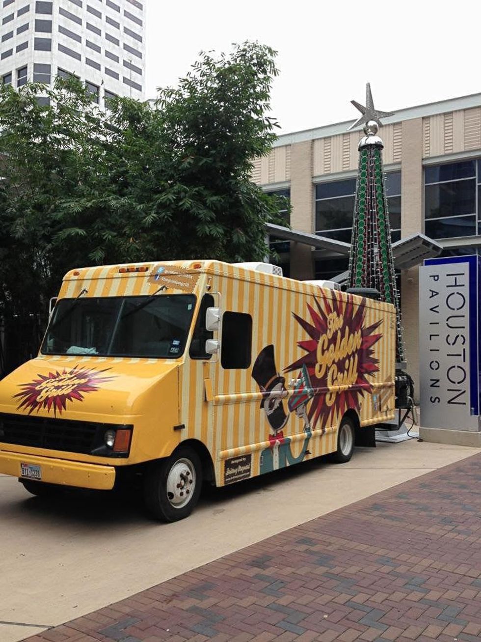 Houston Pavilions, The Golden Grill, food truck, January 2013