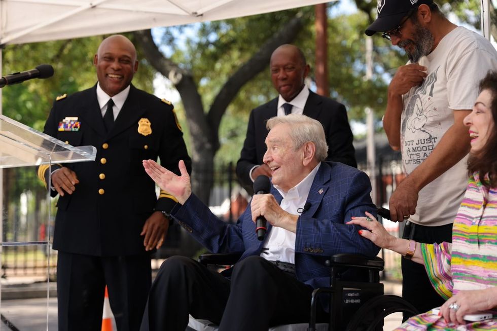 Houston Police Chief Troy Finner Dave Ward Laura Ward Houston Mayor Sylvester Turner