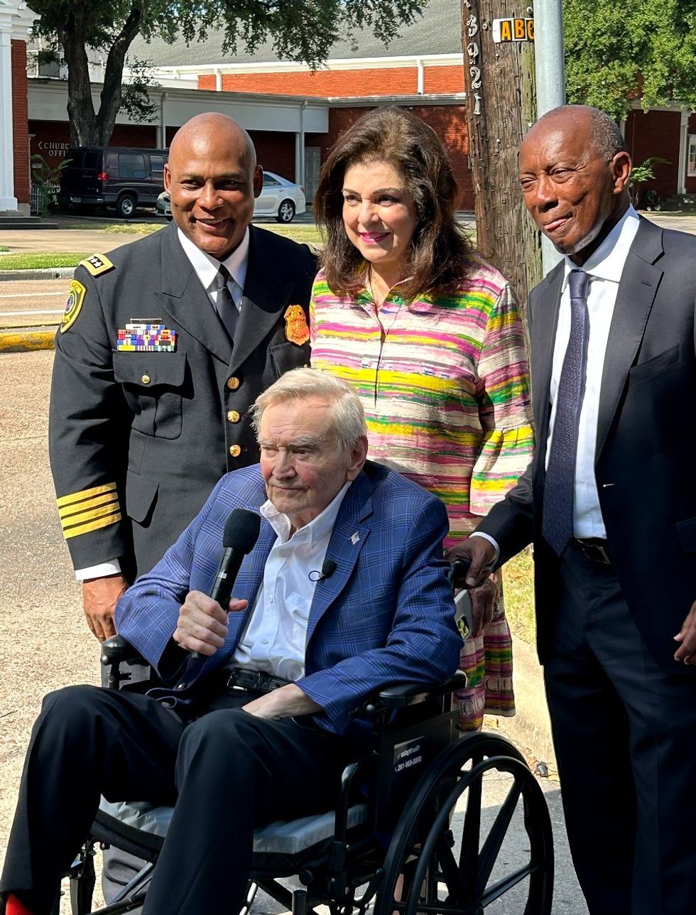 Houston Police Chief Troy Finner Dave Ward Laura Ward Houston Mayor Sylvester Turner